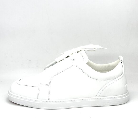 Christian Louboutin JIMMY FLAT Mens Leather Trainers Sneakers Shoes White - Picture 8 of 16